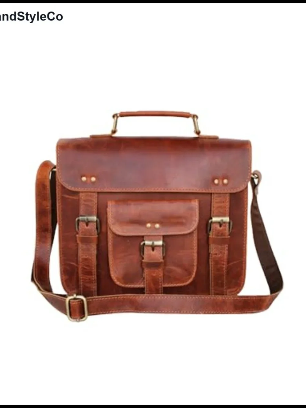 Vintage Leather Messenger Bag for iPad Tablet Crossbody Satchel Shoulder Bag